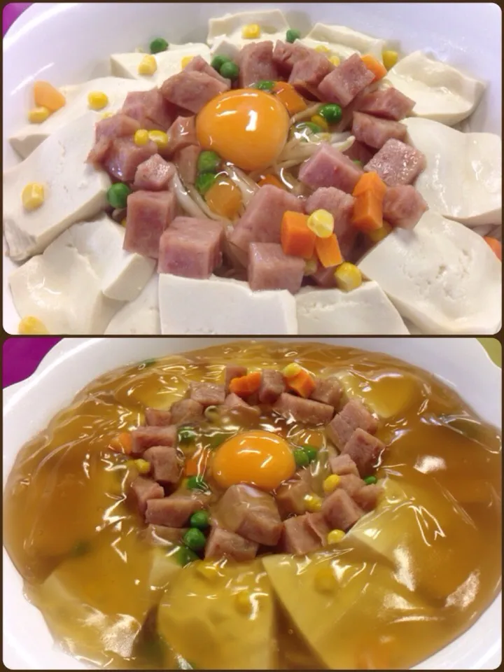 Snapdishの料理写真:ロコモコ豆腐？(笑)|マニラ男さん