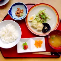 Snapdishの料理写真:病院食 朝ご飯|太陽と花さん