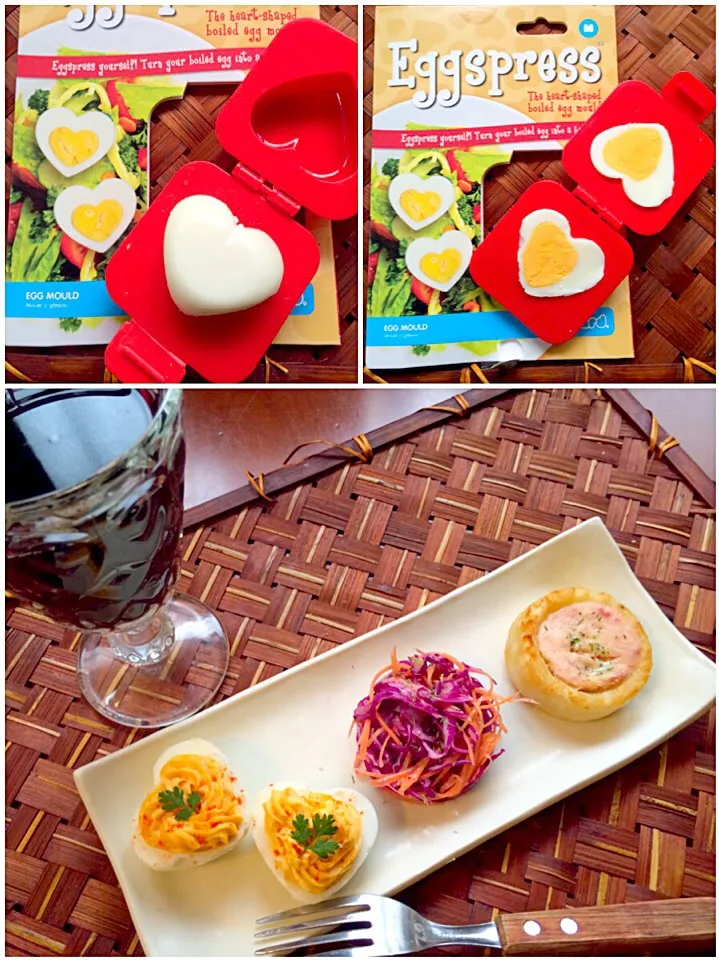 wait a moment☝"ちょっとこれで待っててね💓Deviled Egg<ﾃﾞﾋﾞﾙﾄﾞｴｯｸﾞ>･Souththern Coleslaw<南部風ｺｰﾙｽﾛｰ>･Potato Cup Crab cake<ﾎﾟﾃﾄｶｯﾌﾟｸﾗﾌﾞｹｰｷ>|🌈Ami🍻さん