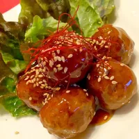 Snapdishの料理写真:肉団子の甘酢あんかけ