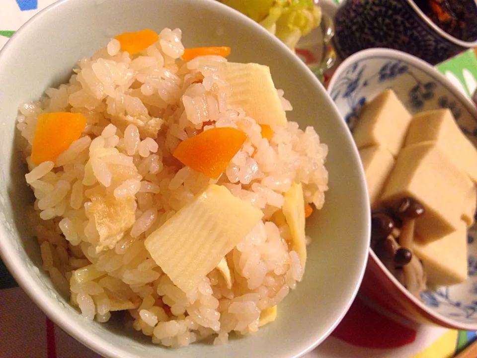 筍ごはん。Rice with bamboo shoots :)|mさん