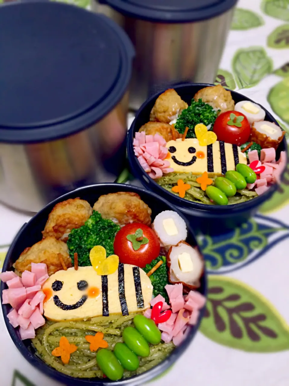 Bee〜🐝ミツバチさん卵焼き弁当💖|ゆりねかふぇさん