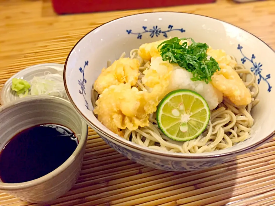 海老辛おろし蕎麦 大盛り|流線形さん