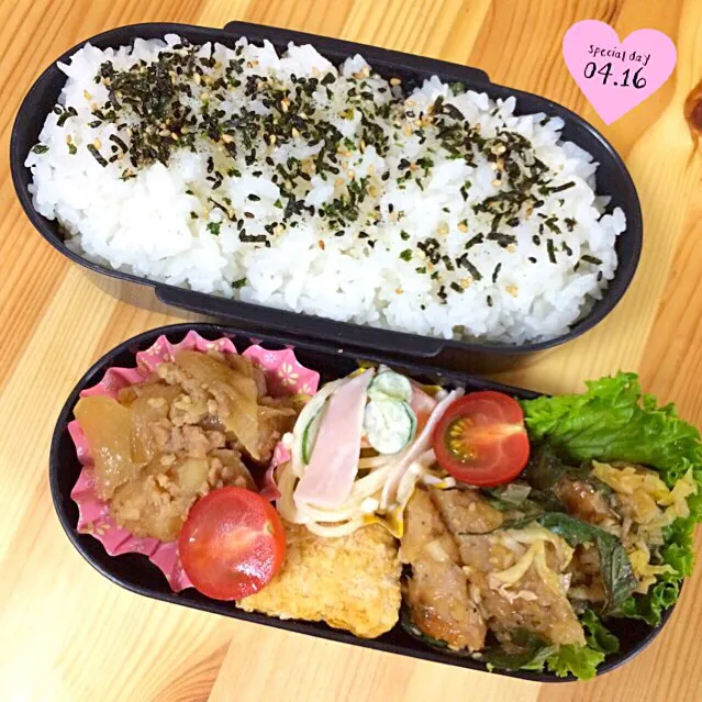 Snapdishの料理写真:本日の旦那様弁当♡|らぃさん