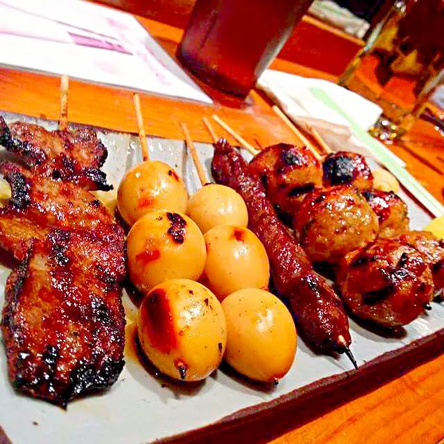 meatballs BBQ quail eggs skewers|CHUENCHAIさん