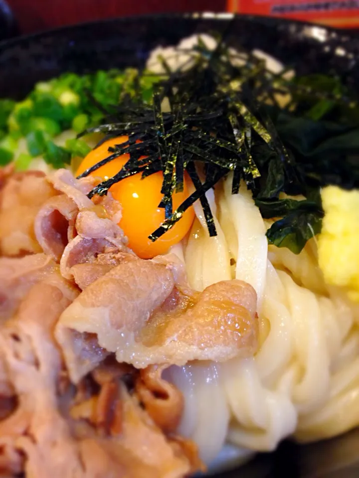 Snapdishの料理写真:スタミナ ぶっかけうどん|N. Hirabayashiさん