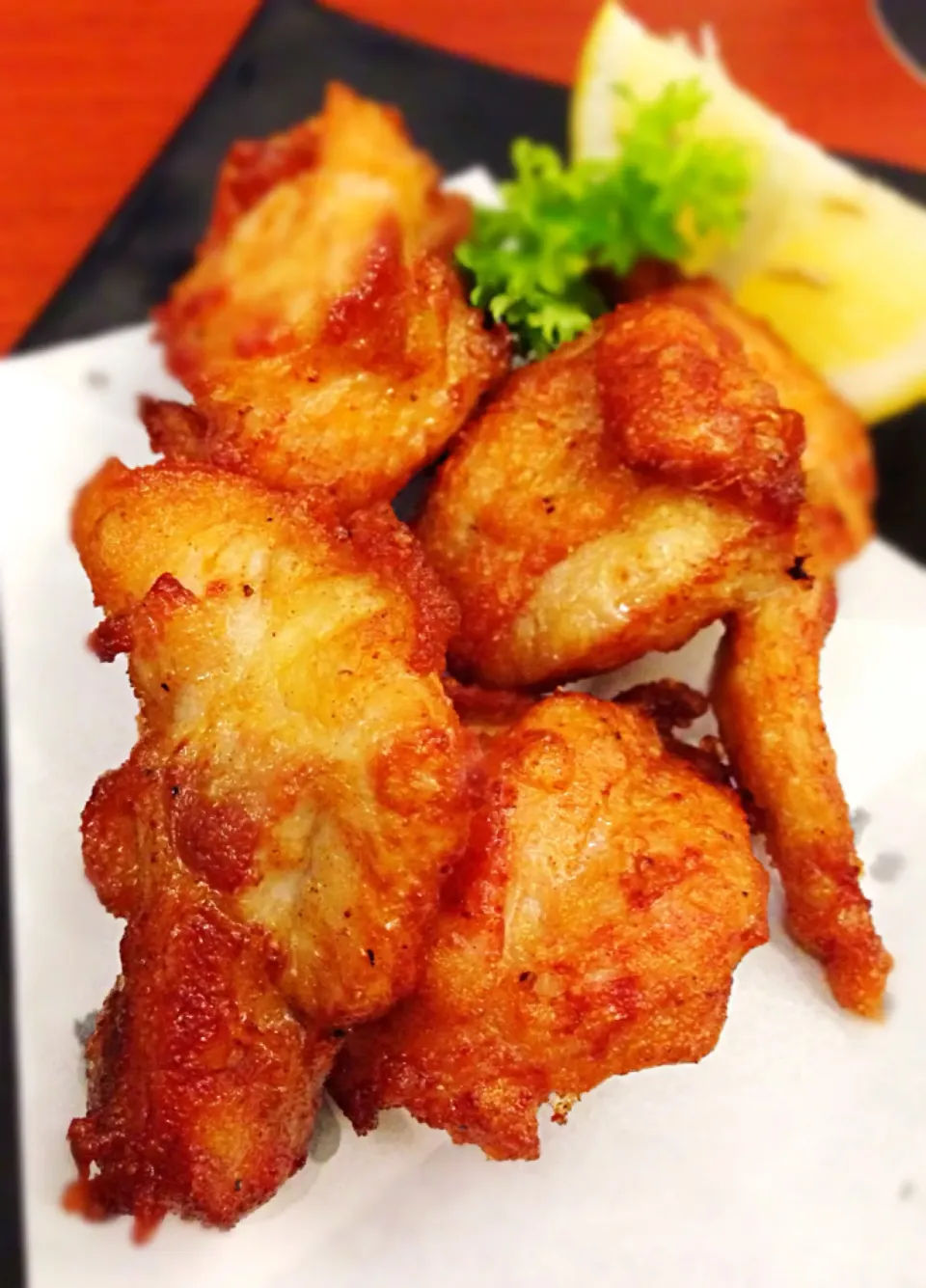 Snapdishの料理写真:Tori karaage@Sumire Yakitori, Icon Village, Tanjong Pagar|coxiella24さん