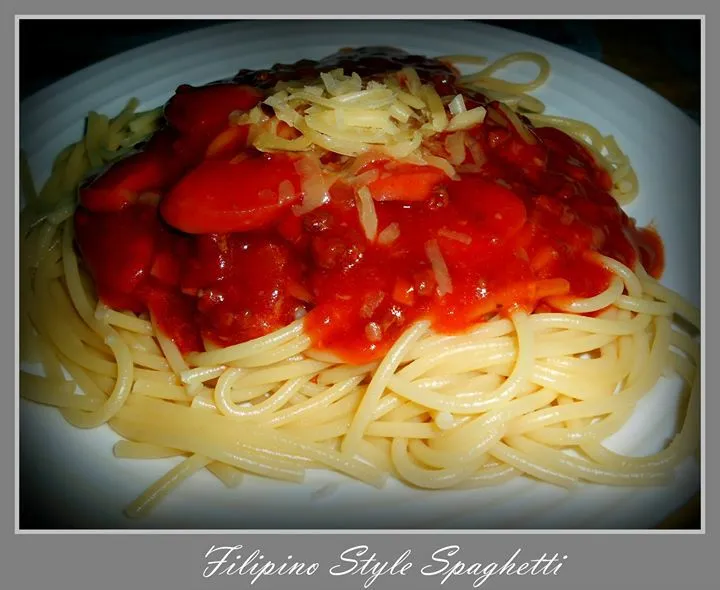 spaghetti filipino style|booh marquezさん