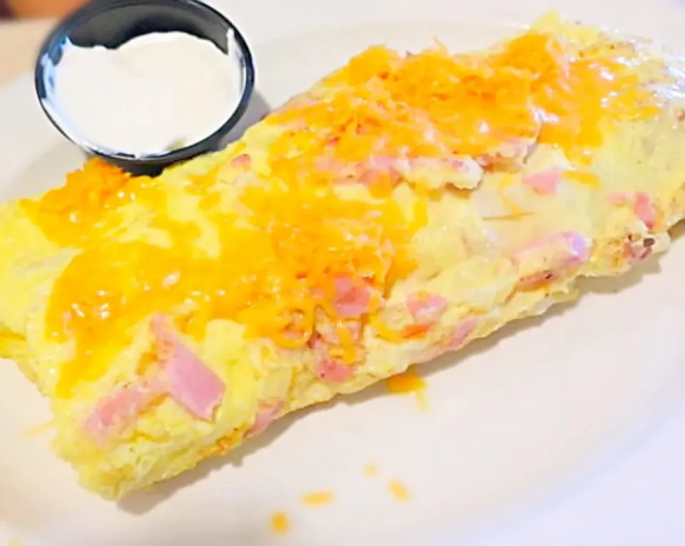 Snapdishの料理写真:Ham and cheese egg omelette :D|KHaylee09さん