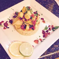 Grilled Balsamic Chicken with a Salsa delight on a bed of Quinoa