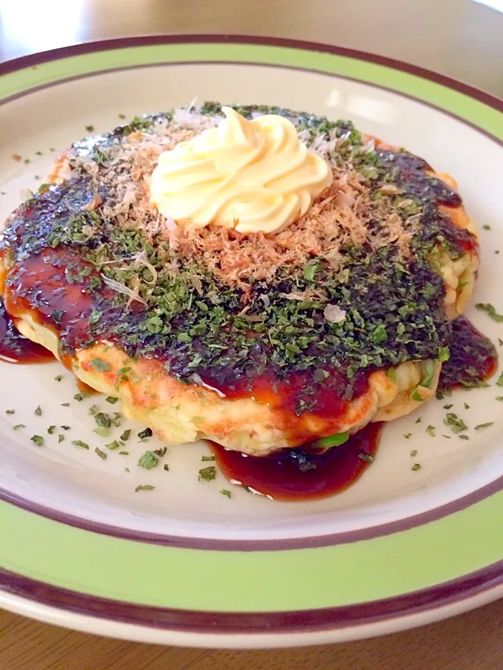 お好み焼きでブランチ🍴🍴|かずみさん