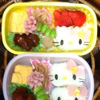 Snapdishの料理写真:ひー ゆーお弁当 キティ♥️|natuhoさん