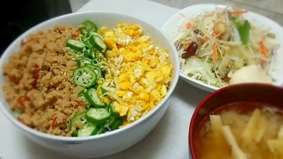 高野豆腐で3色丼～✨|kaz(*･ω･)さん