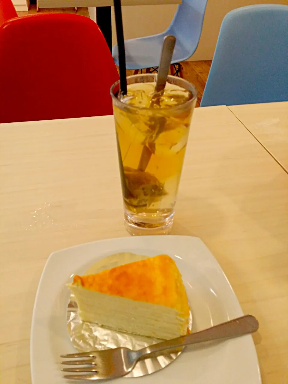 Afternoon tea 😉 Vanilla crepe 😘 Iced Honey Camomile Vanilla|🌷lynnlicious🌷さん