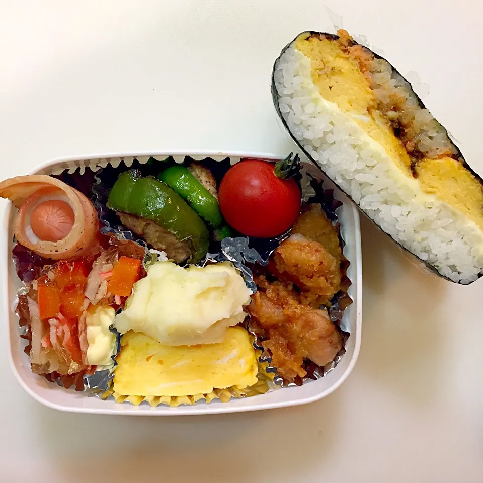 パパ用お弁当！初めて作ったおにぎらず|あずさん