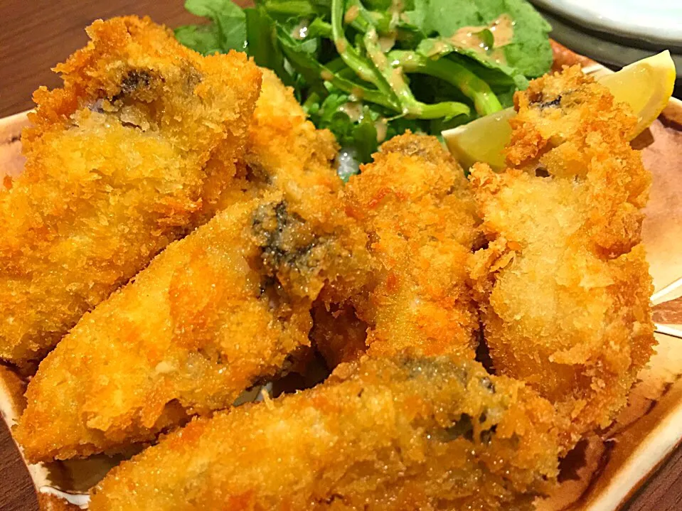 Snapdishの料理写真:Oyster fried(*^_^*)|reviliaさん