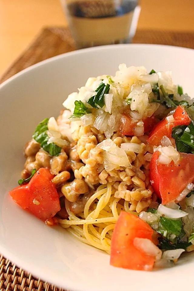 ゆず( ˘ ³˘)♥さんの料理 納豆LOVE(｡•з•)♡イタリアン納豆でパスタ🇮🇹|はさん