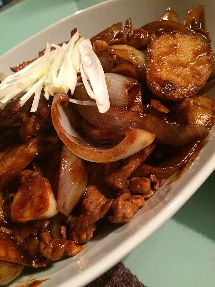 Pork and potato oyster sauce stir fry|Nigelさん