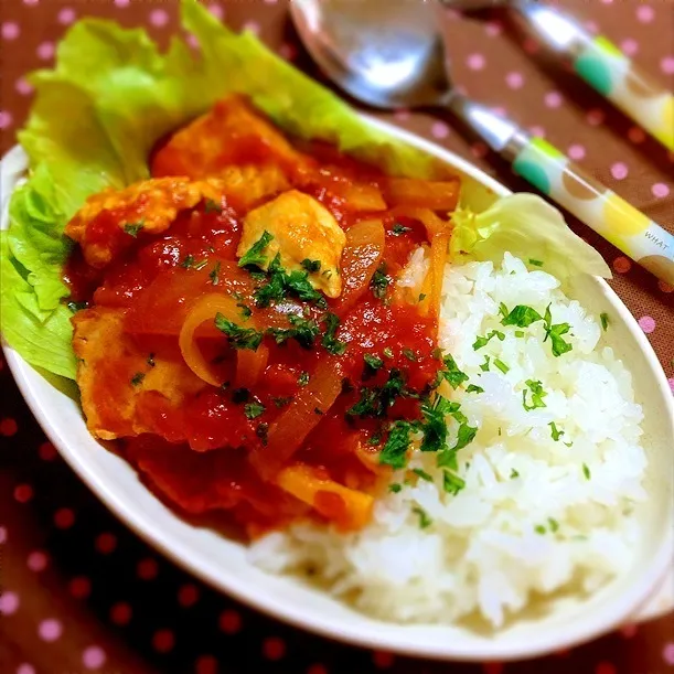 鶏胸肉のトマト煮|さやかさん