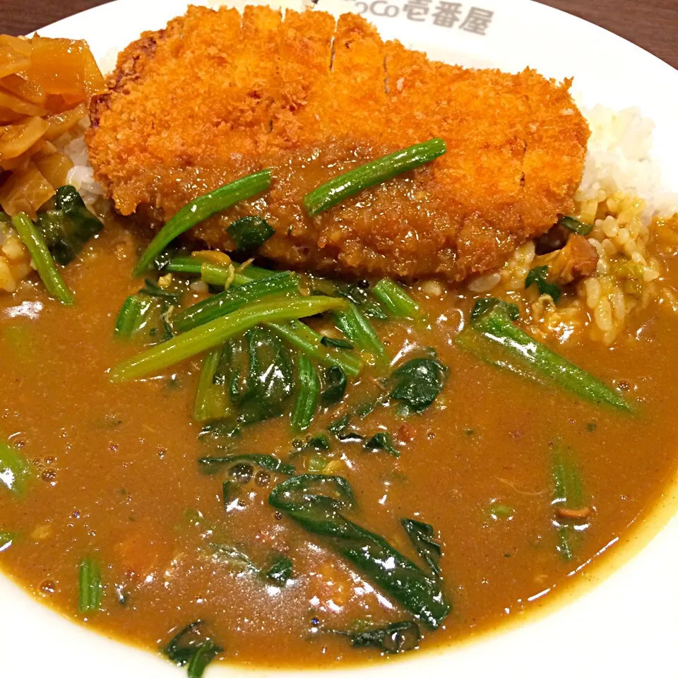 カツカレーにほうれん草。|Masashi Takehiroさん