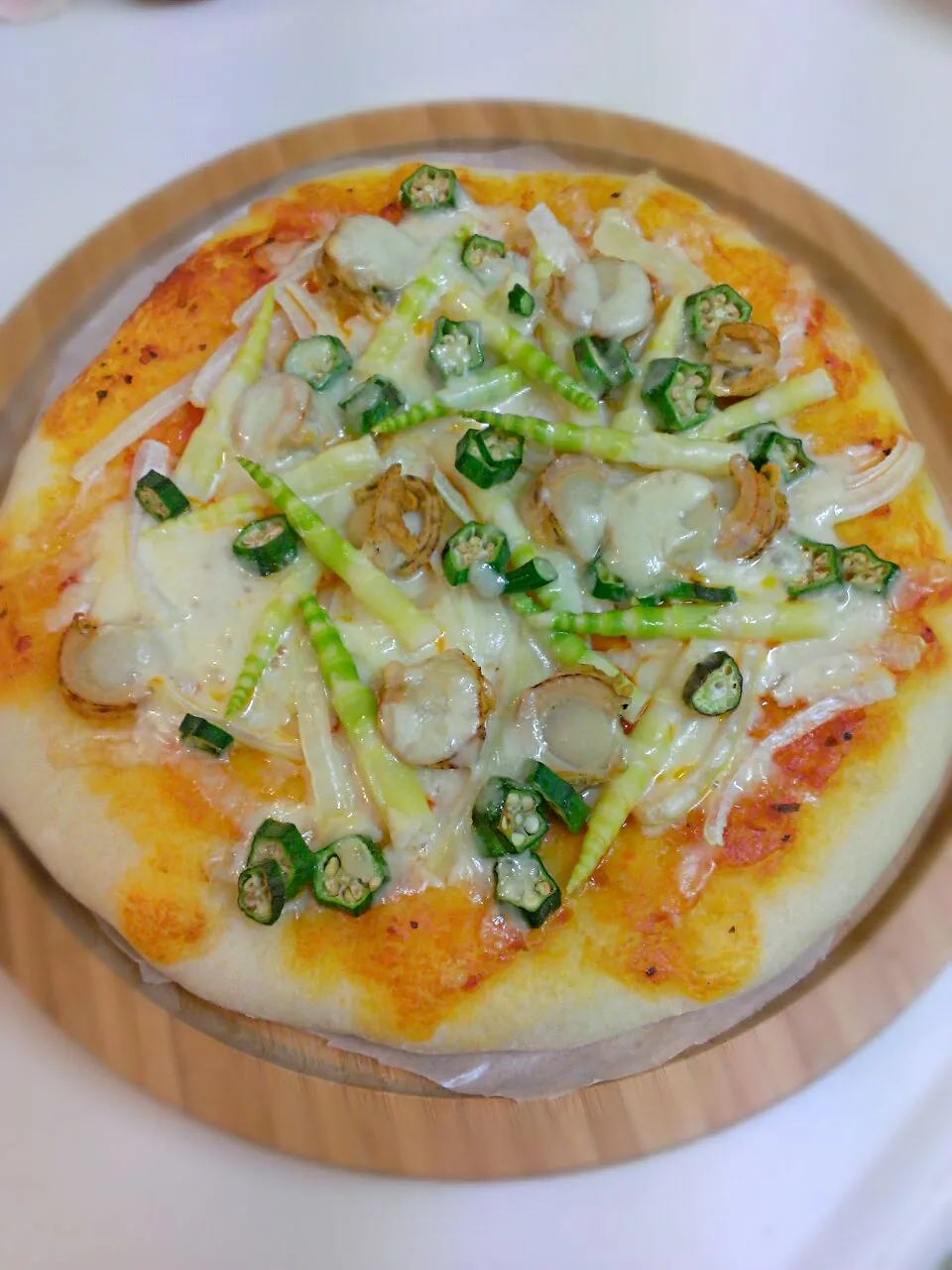 笹タケノコとベビーホタテのpizza♪|みかん814さん