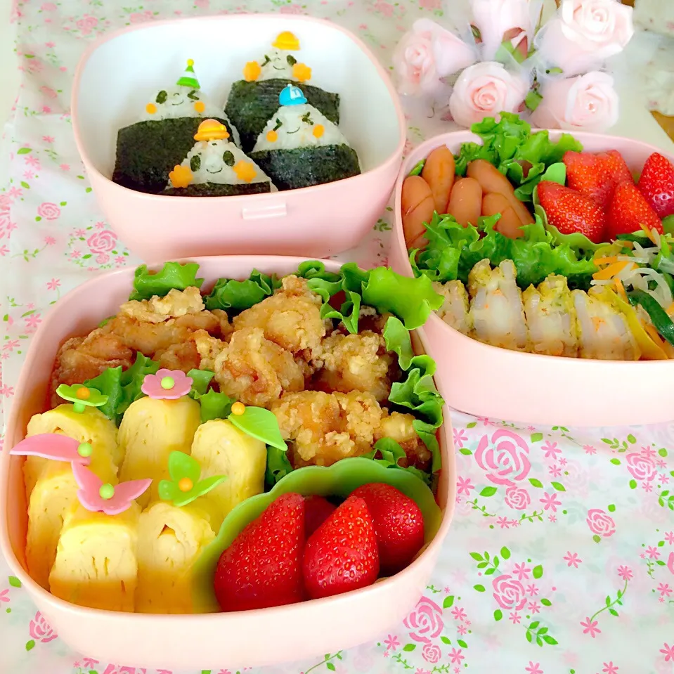 みんなの好物入りでニッコリ♪お花見弁当|あーみ♡さん