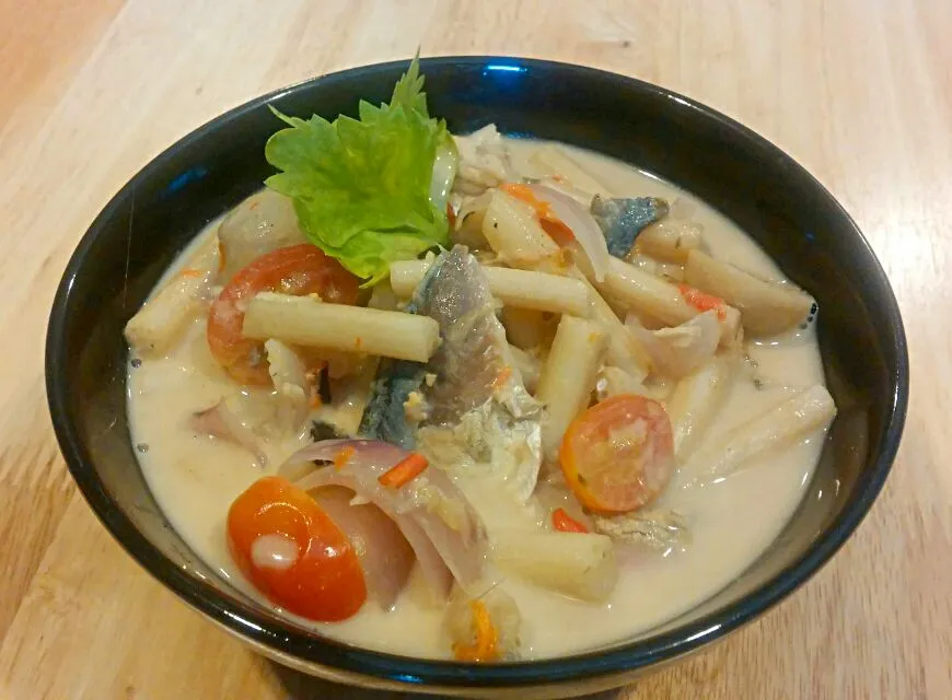 แกงกะทิไหลบัว Lotus stem in coconut milk with mackerel|ครัวอิอ้วน... Chubby Cookさん