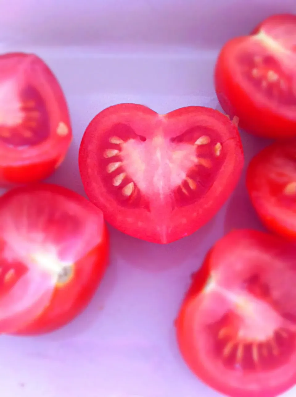 Snapdishの料理写真:Heart shaped tomato|🍓Jolejo🍓さん