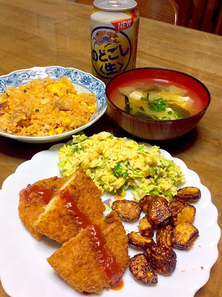 キムチ焼飯とコロッケ定食♫(^_^)v|Norio Fukudaさん