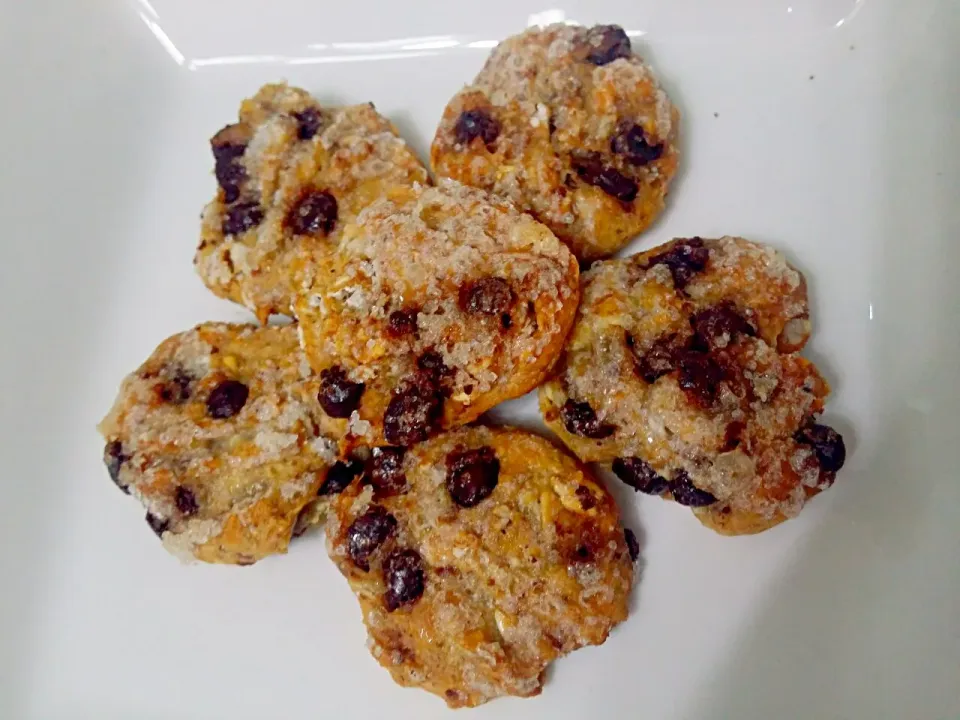 Oatmeal choc chip cookies + low fat yoghurt 
(No Butter No sugar added)|🌷lynnlicious🌷さん