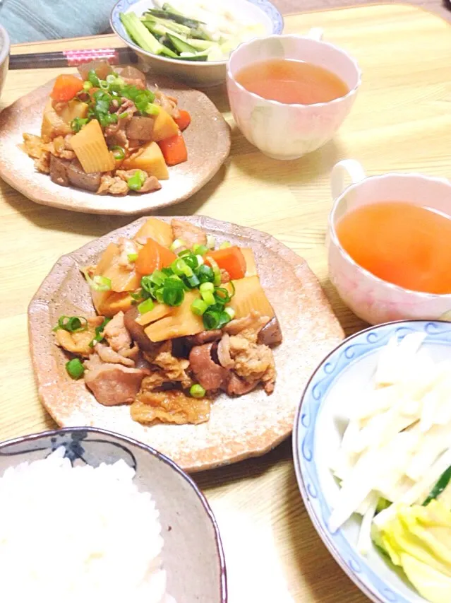 Snapdishの料理写真:今日は友達と二人で晩ご飯❁4/19|ろっしさん