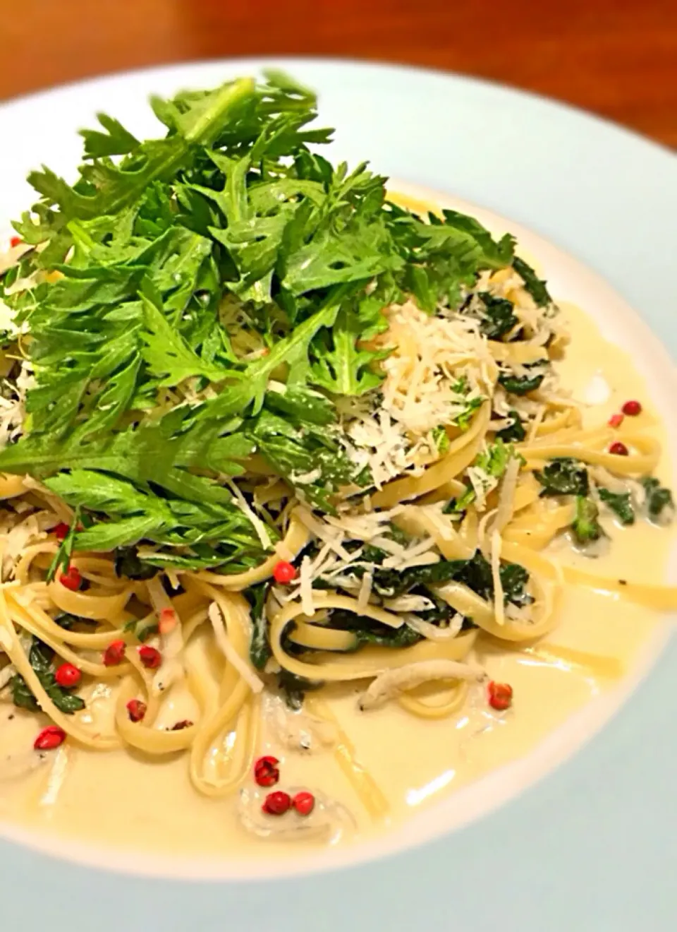 Kentaro Kayamaさんの料理 今日のまかない「THE 春菊🌿」|アッチさん