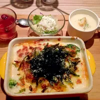 Snapdishの料理写真:#泡菜豬肉焗烤飯|hueiさん