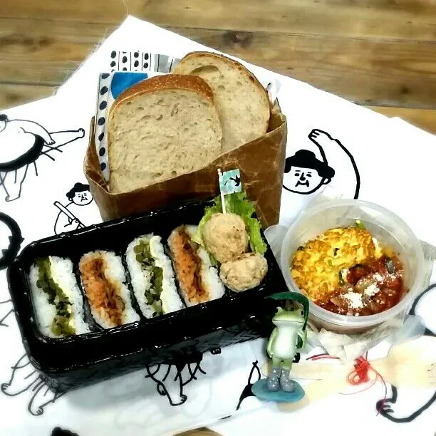 旦那さんの朝ごパン&ミニお昼お弁当♪|kyujaさん