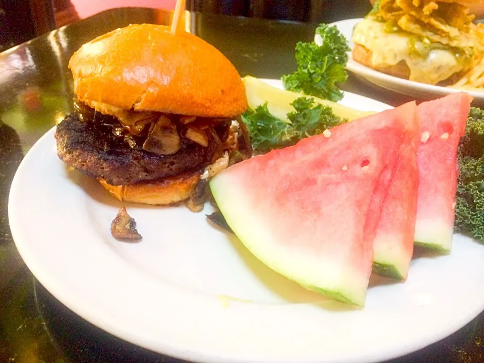 Snapdishの料理写真:Mushroom Burger from Lucille's BBQ|sooprcoolchicaさん