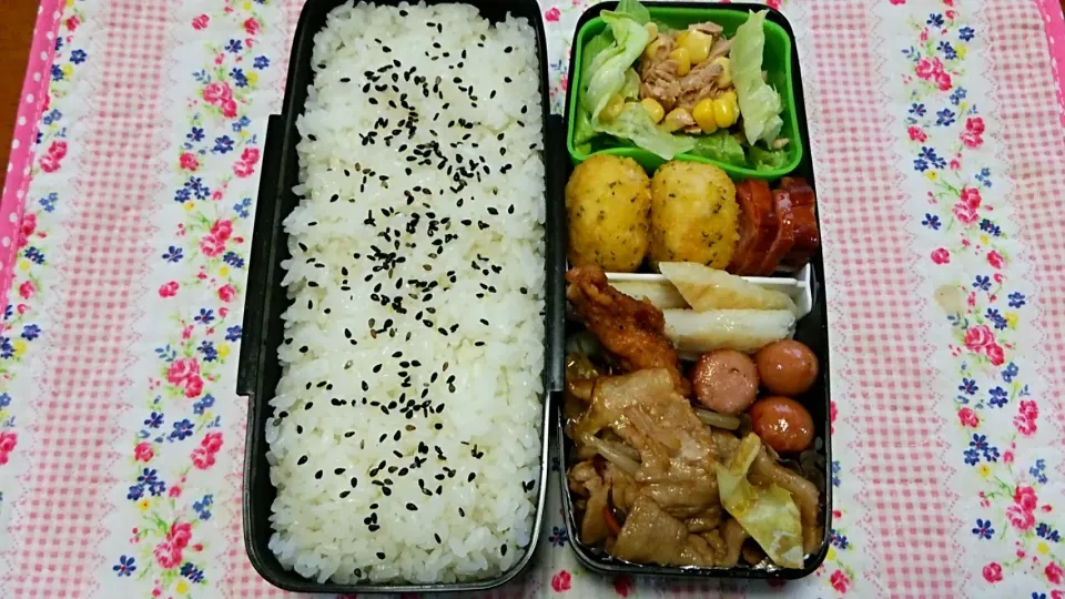 息子弁当、普通授業用 (￣｡￣;)|Nanami Izumiさん