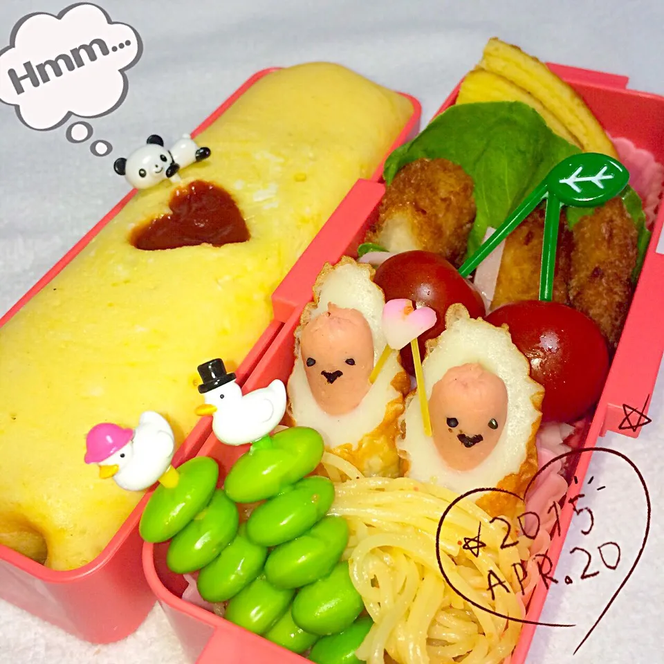 Snapdishの料理写真:娘弁当♡オムライス|こぶちゃんさん