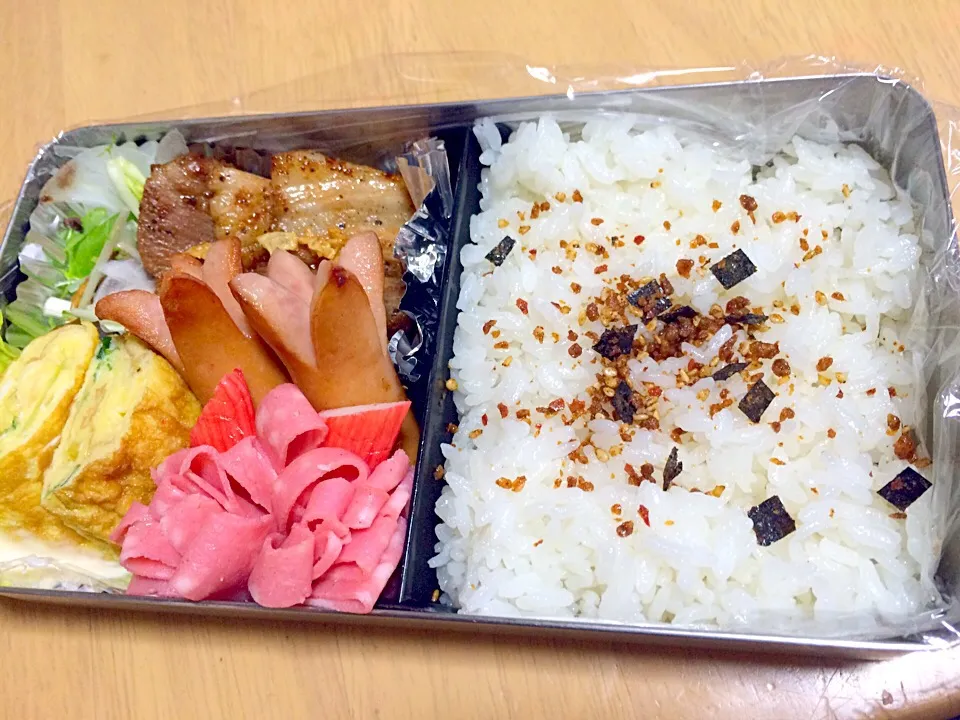 Snapdishの料理写真:Porkchop lunch box🍱🎵😋|Regina Camposanoさん