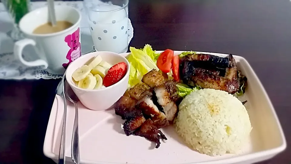 Philippine style Pork and Chicken Barbeque with Fried Rice|☆fayerie★フェイリー☆さん