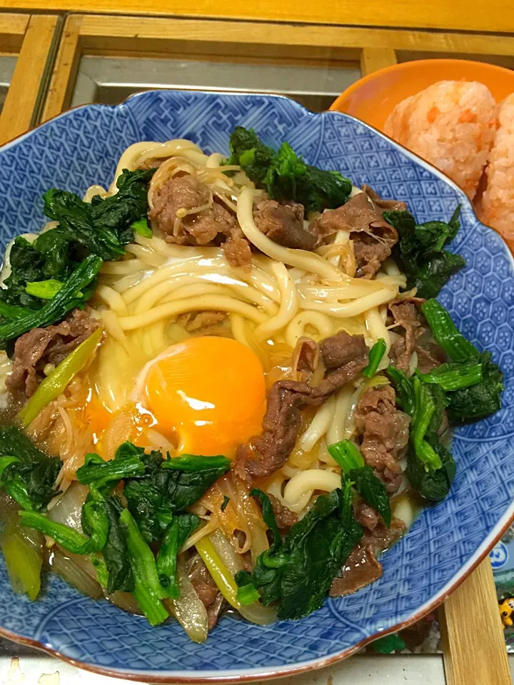 すき焼き風うどん|しゅうさん