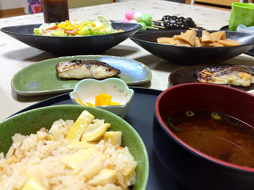 竹の子ご飯と鰆の西京焼きメニュー😊|makoさん