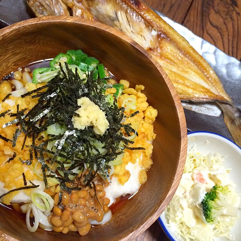 冷ネバうどん定食。|tomoccoさん