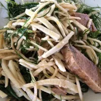 Raw heart of palm salad with dill and vege-fish.|Benj Antonioさん