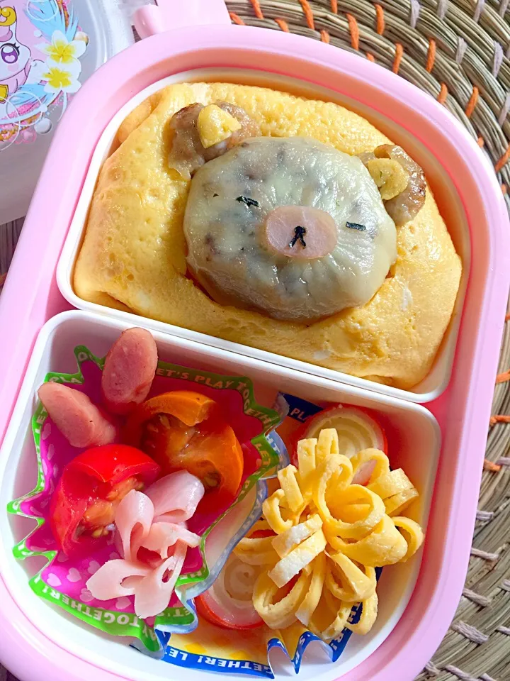 Snapdishの料理写真:リラックマハンバーグオムライス|Sakuraさん