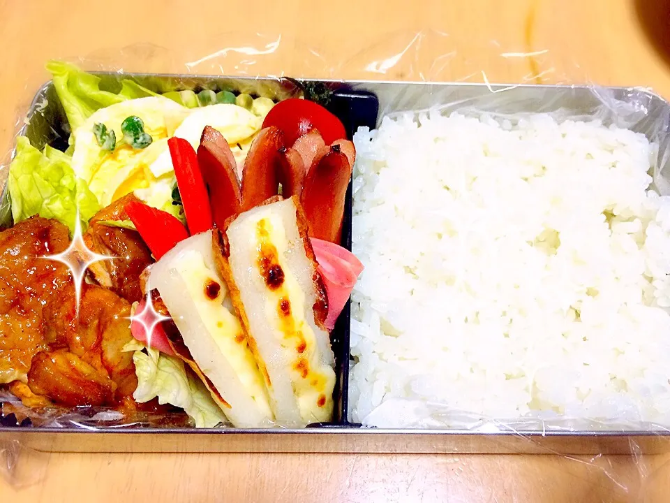 Snapdishの料理写真:照り焼きチキン と パスタサラダ 弁当🍱😋🎵|Regina Camposanoさん