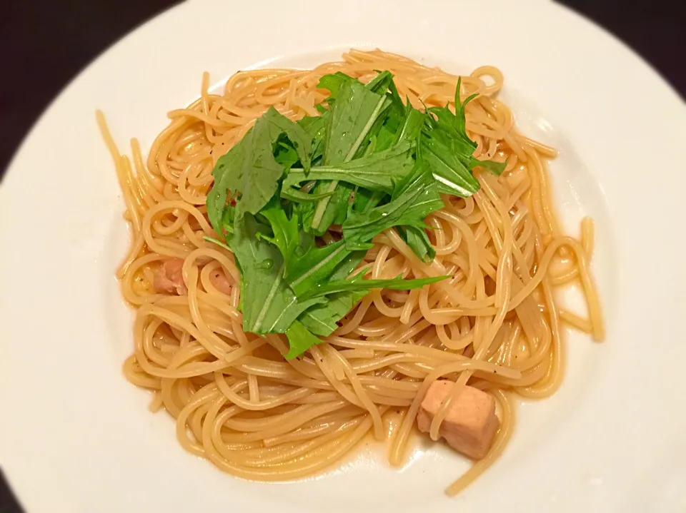 チキンと水菜の和風パスタ|T. Wonderさん