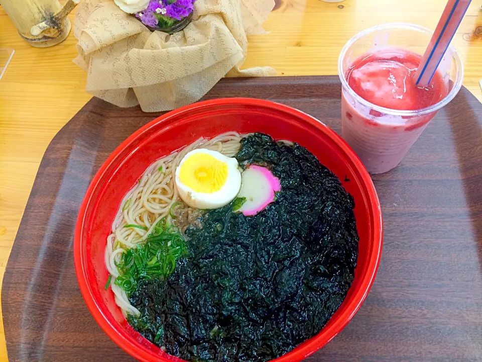 西条市周ちゃん広場〜バラ海苔ラーメンo(^_^)o|バリィちゃんさん