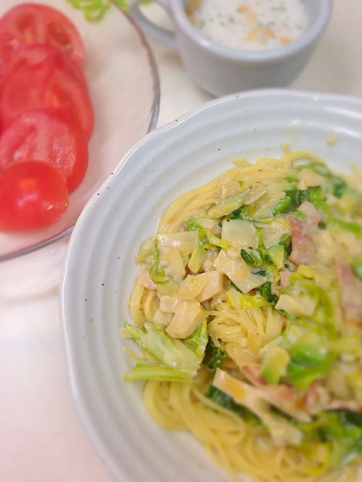 春のたけのこパスタ🍴|しのてらさん