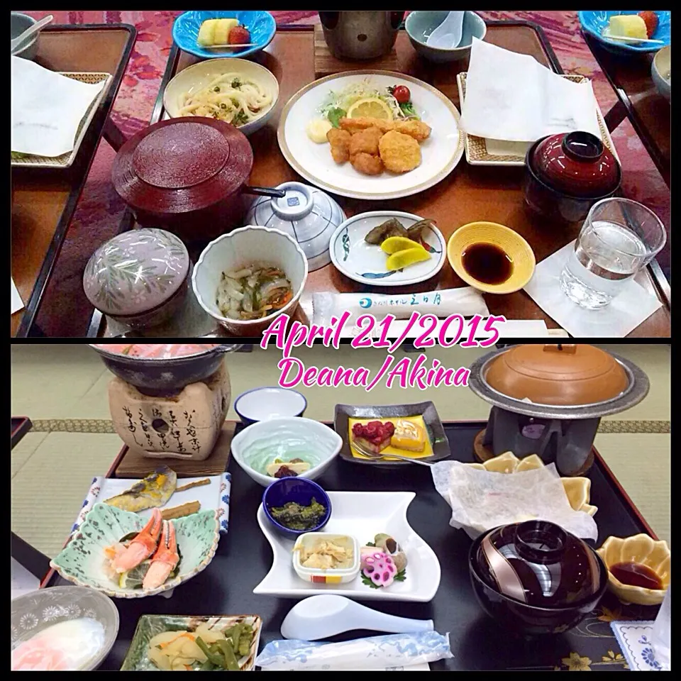 Snapdishの料理写真:April 21/2015... My Daughter is on school trip. Sent me this picture of their Dinner.|Deana/Akinaさん