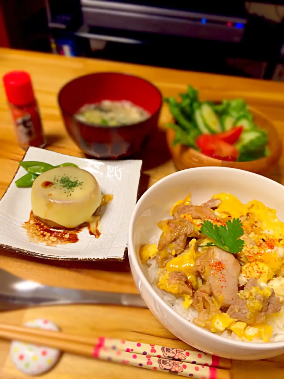 大根ステーキチーズのせと親子丼♪|うーろんさん